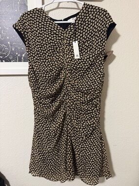 BR Banana Republic Georgette Ruched-Front Mini Dress  Size 16 NWT